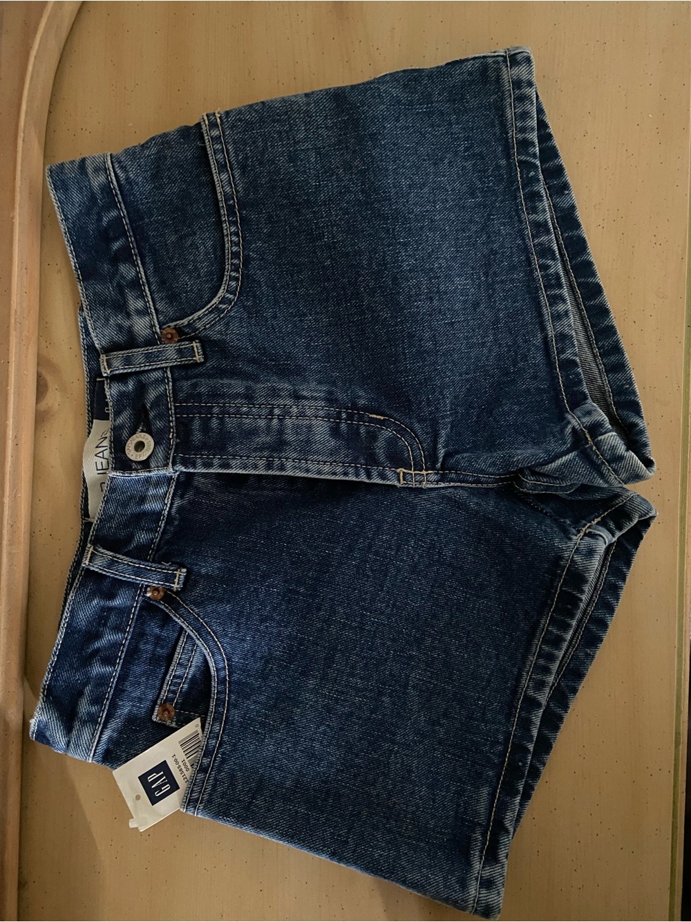 GAP Dark Blue High-Rise Denim Shorts - Women